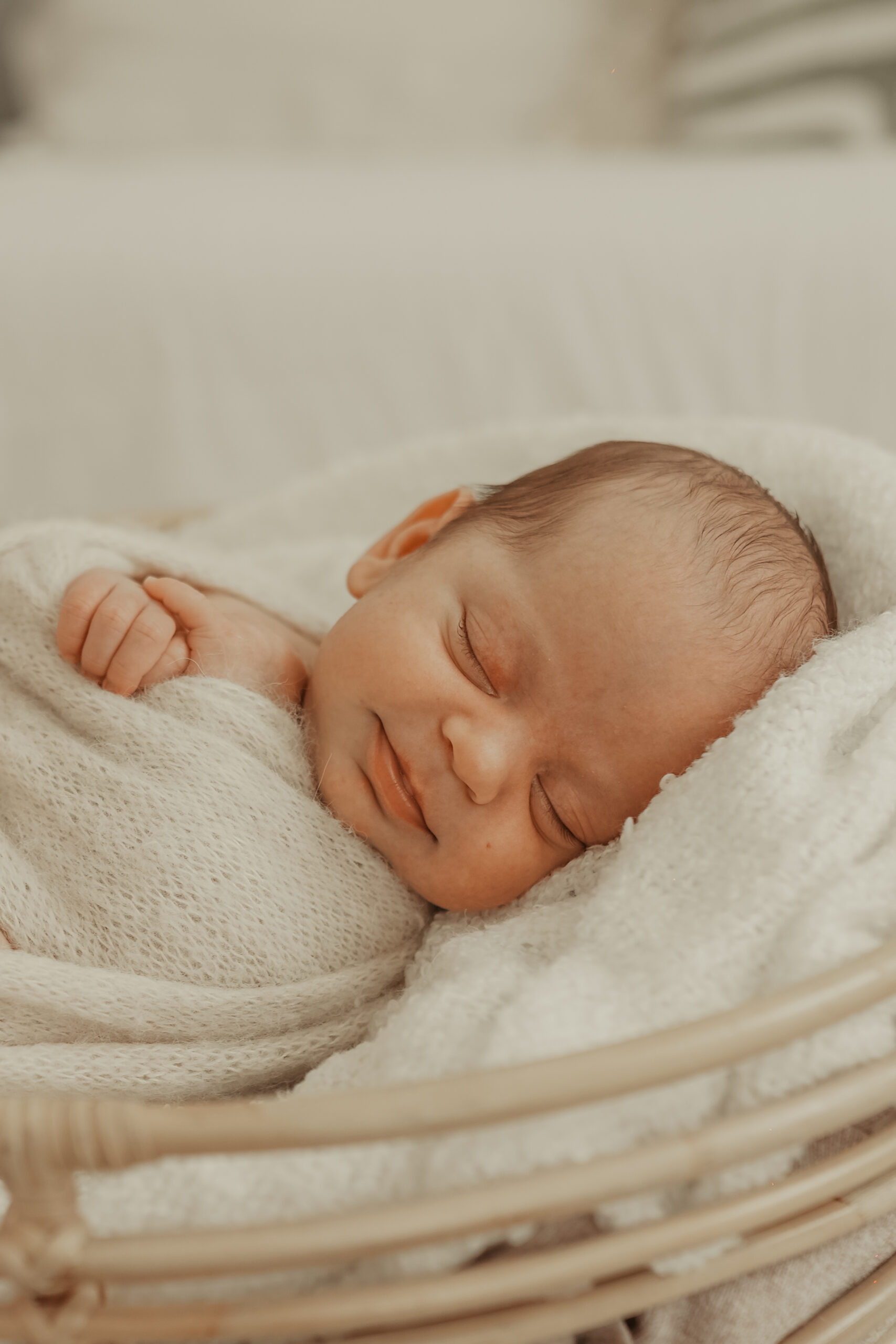 Portrait de famille avec nouveau-né